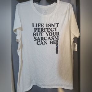NWT Torrid Classic Fit Perfect Sarcasm T-Shirt Torrid Size 3 (22-24)